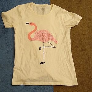 J. Crew Sequin Flamingo Collectors Tee